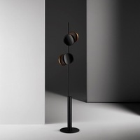 Lámpara de Pie de Hierro de Estilo Nórdico Retro Postmoderno con Pantalla de Vidrio, Lámpara LED de Ambiente para Jardín, Diseño Vertical