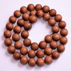 Cuentas de madera de Santalum islámicas espirituales a granel para collares musulmanes Tasbih, ecológicas, con fragancia dulce amaderada, de 4mm-22mm, color oscuro natural - Product Image 1