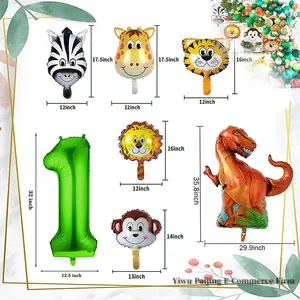 Özel hayvan jungle tema parti dekorasyon bebek duş hediyeler çocuk çocuklar 1st doğum günü partisi dekorasyon