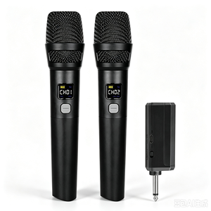 艾迪提供全面的 OEM ODM 服务 心形拾音 2.4G 便携式卡拉 OK 无线麦克风 直播麦克风发射器 室内用 - Product Image 1