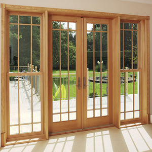 Kaca Tempered bening Harga eksterior negara glasir ganda pintu kayu Prancis - Product Image 1