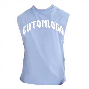 Débardeur sans manches en tricot de qualité supérieure, impression de logo personnalisée, écologique, respirant, pour le sport, la gym, l'entraînement et le jogging - Product Image 2