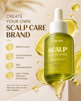Serum Penumbuh Rambut Private Label Perawatan Kulit Kepala Anti Rontok Peningkat Kepadatan Rambut dengan Kafein dan Kolagen