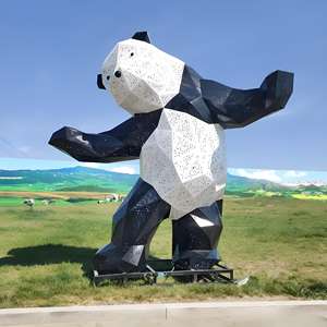 Grandes sculptures en plastique renforcé de fibre de verre, ornements de paysage animal de dessin animé, sculptures extérieures en acier inoxydable - Product Image 5