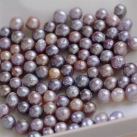 Perles de culture d'eau douce baroques Edison violettes de 9-10 mm, peau froissée, perles en vrac pour la fabrication de bijoux, bricolage, directement de l'usine