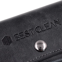 Étui à lunettes de soleil en cuir de luxe Bestclean avec logo, étui d'emballage portable personnalisé avec bouton magnétique pour lunettes de soleil D10-R17