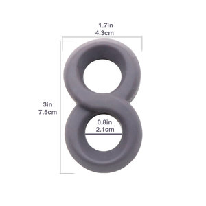 ผลิตภัณฑ์สำหรับผู้ชาย แหวนรัดองคชาตซิลิโคน ช่วยชะลอการหลั่ง รูปทรงเลข 8 กระตุ้นความรู้สึกสำหรับคู่รัก ของเล่นผู้ใหญ่ - Product Image 5