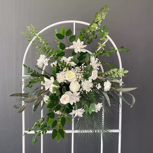 ดอกไม้ผ้าไหมเทียมจัดฉากงานแต่งงานดอกไม้ประดิษฐ์ช่อกุหลาบ12ดอก - Product Image 2