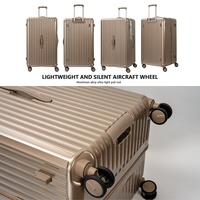 Valise à ouverture latérale de 33 pouces, durable, à coque rigide, avec 4 roues silencieuses à frein, grande capacité, élégante, classique et moderne