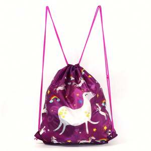 Sac de sport à cordon en nylon imperméable, personnalisé avec logo, taille personnalisée, pour ballon de football et chaussures, impression couleur intégrale, prix abordable, certifié BSCI - Product Image 2