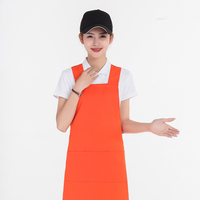 Restaurant 100% Polyester Tablier de bar avec logo personnalisé pour femme Serveuse Uniforme de serveur