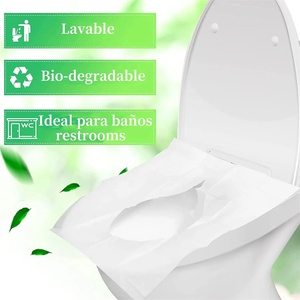 Housses de siège de toilette jetables Housses de siège de toilette en papier Housses de siège de toilette jetables pour les avions de voyage Salle de bain publique - Product Image 4