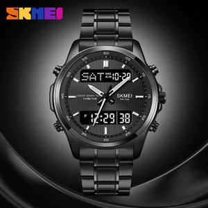 Montre SKMEI 2049 Quartz Numérique Business 3 <span class=keywords><strong>TIMES</strong></span>, Montre-bracelet en Acier Inoxydable pour Hommes, Étanche, LED Électronique, Relogio Masculino - Product Image 6