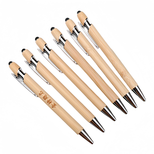 2024 NOUVEAU stylo à bille en bambou ECO avec pointe stylet - Product Image 1