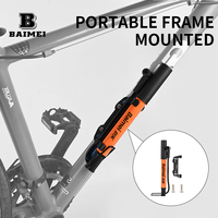 Pompe à air portable BAIMEI pour VTT 80-130 PSI en PA et alliage d'aluminium – Accessoire de vélo durable et écologique