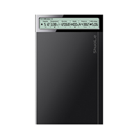 SHUOLE fábrica al por mayor HDD SSD carcasa 2,5 pulgadas SATA HDD SSD carcasa soporte Usb C tipo C caja de plástico con pantalla LCD