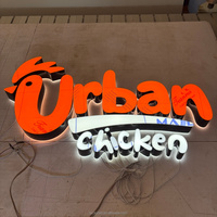 Letrero Comercial Personalizado para Exteriores con Iluminación, Letras Acrílicas 3D con Iluminación Frontal, Señalización para Edificios, Letrero Decorativo para Restaurantes y Tiendas