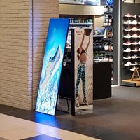 Écran d'affichage LED pliable P1.86 HD pour publicité de détail, mobile, avec contrôle mobile, épissage sans soudure, processus GOB, ultra-mince