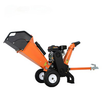 Broyeur de bois GS100 7HP 212cc à essence, déchiqueteur de branches 100mm, châssis renforcé 115kg pour l'entretien des propriétés