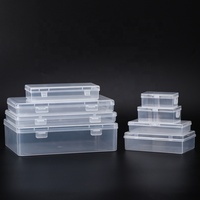 Boîte en plastique transparente PP mini en gros d'usine avec couvercle, plusieurs tailles, empilable, pour le stockage de petites pièces, conteneur d'emballage personnalisé