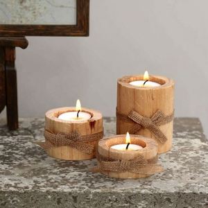 Minimalist Raw Wooden Handcrafted Candlestick Holder for Home Decor-for Easter Birthday Thanksgiving Christmas Valentine's Day - Product Image 1
