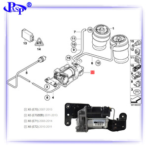 ปั๊มลมสำหรับ X5 E70 X6 E71 2007-2014 คอมเพรสเซอร์ยางรถยนต์อะไหล่รถยนต์ - Product Image 1