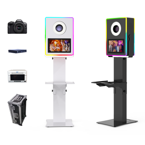 Kit de cabine <span class=keywords><strong>photo</strong></span> carrée à angle réglable avec écran tactile de 13.3 "et cadre lumineux RVB - Product Image 1