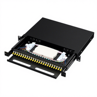 Boîtier de connexion de branche optique universel DENIXI 24 ports ODF, anti-poussière, à tiroir, montable en rack