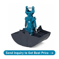 We-Attach WCB08R-V2 Nouvelle benne hydraulique rotative pour excavatrice, double coque, haute résistance, capacité personnalisée 2m³ 3m³ 4m³