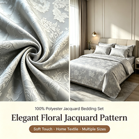 Tissu Jacquard Brocart Teint de Haute Qualité, Direct Usine, 100% Polyester, Doux et Agréable pour la Peau, 120 GSM, Tissé Moyen pour Draps de Lit