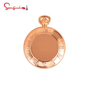 Round Gold Chic Compact Powder Case Empty Compact Powder Case With Mirror Pressed Powder Container