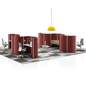 special modern design commercial office furniture staff workspaces 3 seats cubicle workstation