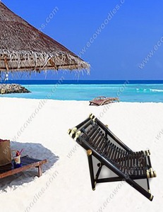 Diseño de lujo de bambú muebles de jardín al aire libre Silla de piscina tumbona para Hotel jardín playa jardín - Product Image 4