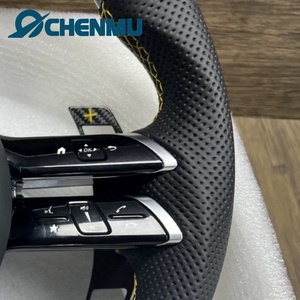 Volant sport <span class=keywords><strong>AMG</strong></span> en cuir et fibre de carbone pour <span class=keywords><strong>Mercedes</strong></span> Benz <span class=keywords><strong>C</strong></span> E S G GLE GLS GLC CLS W213 W222 W205 C63, nouvelle édition améliorée - Product Image 4