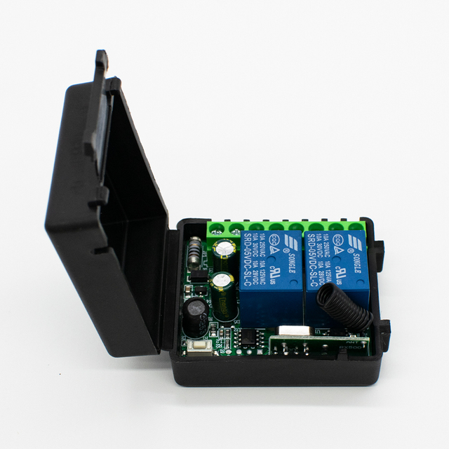 433MHz Rf Remote Control DC 12V 24V 220V 2CH Relay Receiver for Garage Door Light LED Fanner Motor Signal Transmission F275