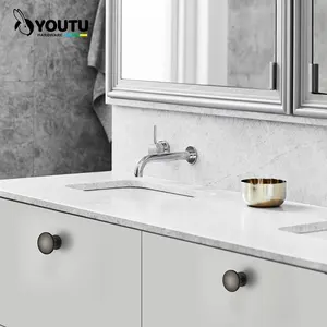 Pegangan Zinc Alloy bulat, semua laci sederhana cocok untuk lemari dapur, kamar tidur, semua laci