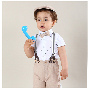<span class=keywords><strong>Traje</strong></span> Formal de Verano 2024 para Bebé Niño: Camiseta, Pantalones Cortos y Mono para Iglesia, <span class=keywords><strong>Boda</strong></span> o Fiesta - Product Image 2