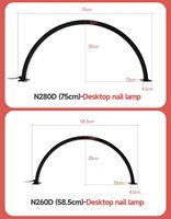 Lampe à LED demi-lune en strass, lumière de bureau professionnelle pour salon de manucure, éclairage LED protecteur pour les yeux pour manucure et institut de beauté