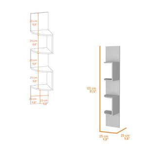 White Full Wall Floating Shelf <b>Corner</b> Mount Modern Minimalist Design For Living Room Bedroom Office Storage Display - Product Image 4