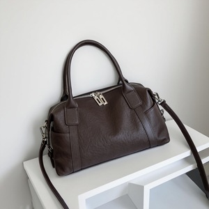 Women's Genuine Leather Tote Bag Horizontal Square Zipper Closure <b>Adjustable</b> Detachable <b>Strap</b> Everyday Use Spring 2026 - Product Image 4