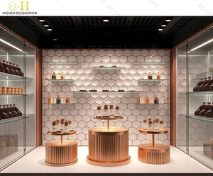 Espositore <span class=keywords><strong>di</strong></span> profumo <span class=keywords><strong>di</strong></span> lusso chiosco Design in acciaio inox espositore per profumi cassetti Display per negozio - Product Image 5