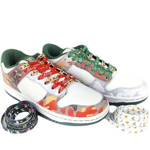 Cordones de Zapatos Navideños Estampados Planos al por Mayor, Cordones Personalizados para Tenis, Cordones Deportivos Casuales, Diseños Navideños Coloridos al por Mayor - Product Image 5