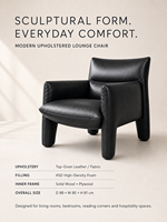 Fauteuil d'appoint moderne rembourré, fabrication directe usine OEM ODM, option en cuir pleine fleur ou tissu, idéal pour salon et chambre à coucher