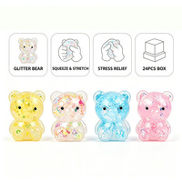 Jouets en peluche EPT Bear, balles sensorielles colorées scintillantes pour soulager l'anxiété, balles en peluche pour enfants et adultes