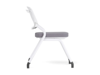 Chaise d'étudiant pour salle de classe intelligente, chaise pliante pour conférence et formation, chaise de visiteur blanche