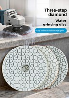 Disque abrasif OEM 4 en 1 flexible à liant résineux, patin de polissage à 3 étapes pour marbre, granit, pierre, carrelage, quartz