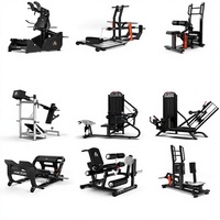 Station de musculation multifonctionnelle en acier pour squats, ponts fessiers, abducteurs (intérieur/extérieur), fessiers et jambes, certifiée CE
