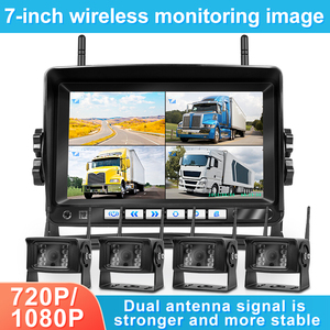 Wireless Reverse Backup <b>Camera</b> System AHD 720P 7 Inch Split Screen Monitor Recording for Truck Traile YB- Wireless-7-X38 - Product Image 4