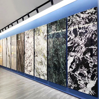 Panneau mural alternatif en PVC imitation marbre pour décoration intérieure brillant, revêtement UV, feuille de marbre en PVC