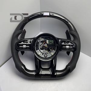 Volante de Fibra de Carbono <span class=keywords><strong>para</strong></span> Mercedes Clase CLS C218 Clase E W212 Clase GLA X156 GLK X204 Volante de Carreras LED - Product Image 3